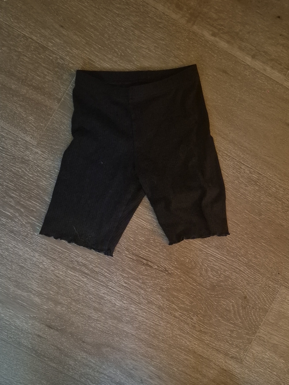 Old Navy Black Ribbed Bike Shorts - Kids